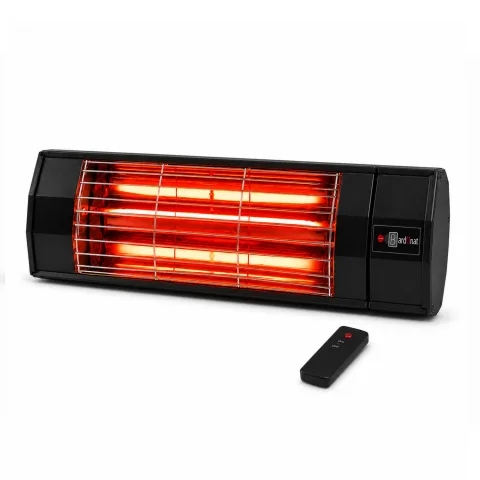 Ardonat Halogen Black Pro 2000W 5 kademeli uzaktan kumandalı duvar tipi dış mekân infrared ısıtıcı