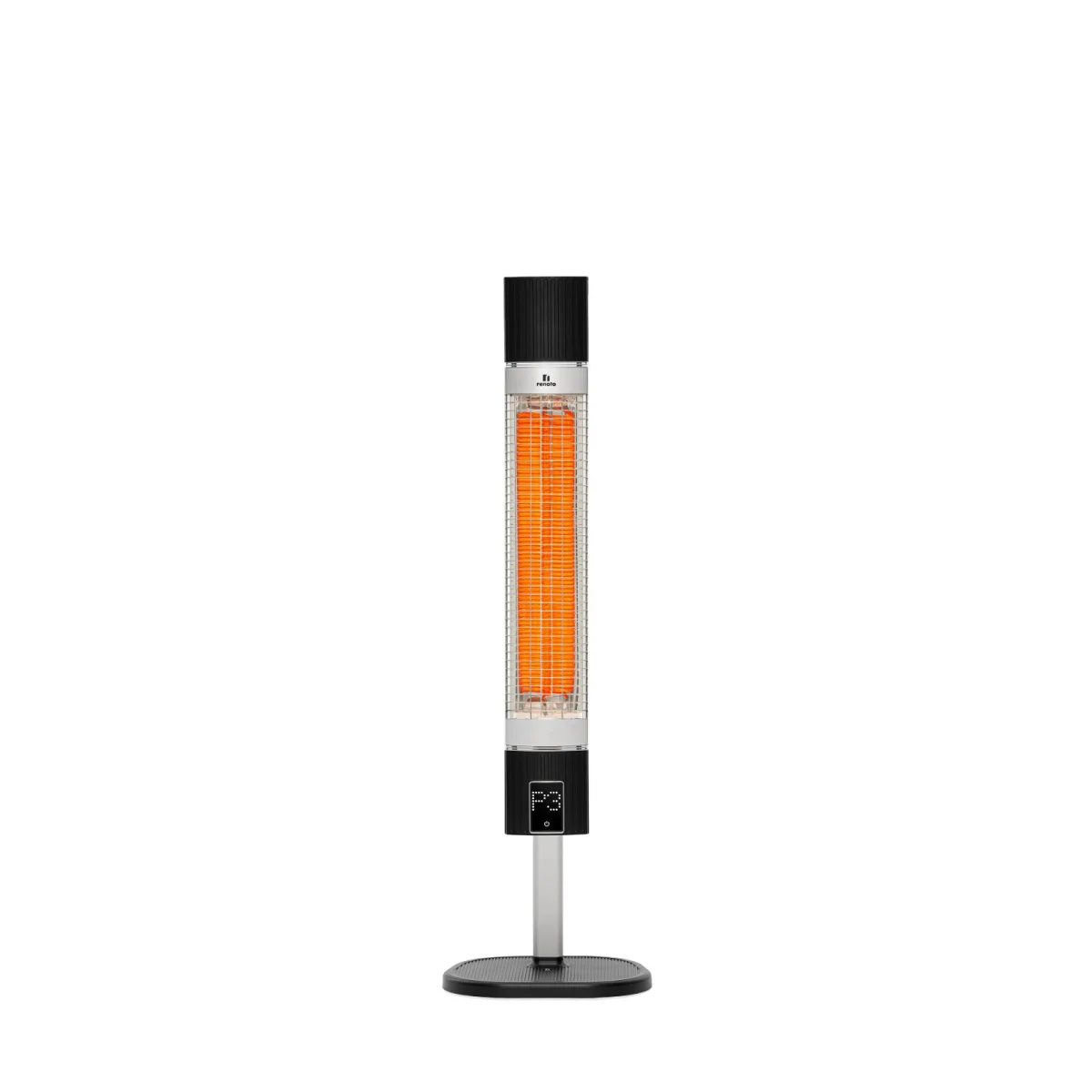 Renato R-3001 2500W dikey karbon ısıtıcı, rezistans çalışırken önden