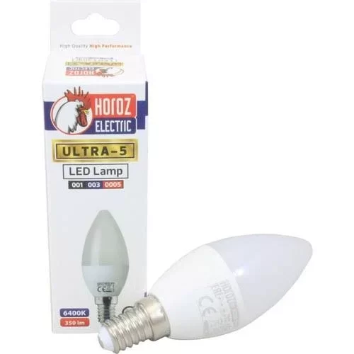 Horoz Ultra 5W LED Ampul E14 İnce Duy Beyaz